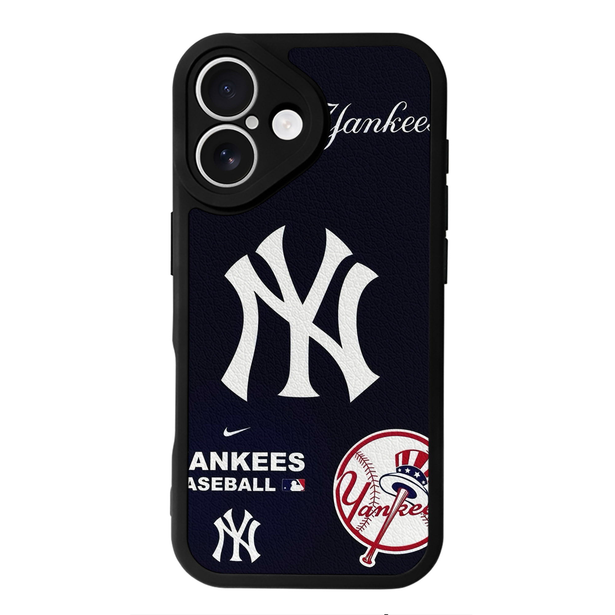 New York Yankees 122 IPhone 16 Silicone Leather Case – UV Print, Lambskin Texture – Perfect Fit, Wireless Charging Compatible, Scratch Resistant, Precise Cutouts – Stylish Protection For IPhone 16